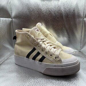 Size 7.5 adidas Nizza Platform Womens Wonder Beige Lace‎ Up Mid Shoes H00641